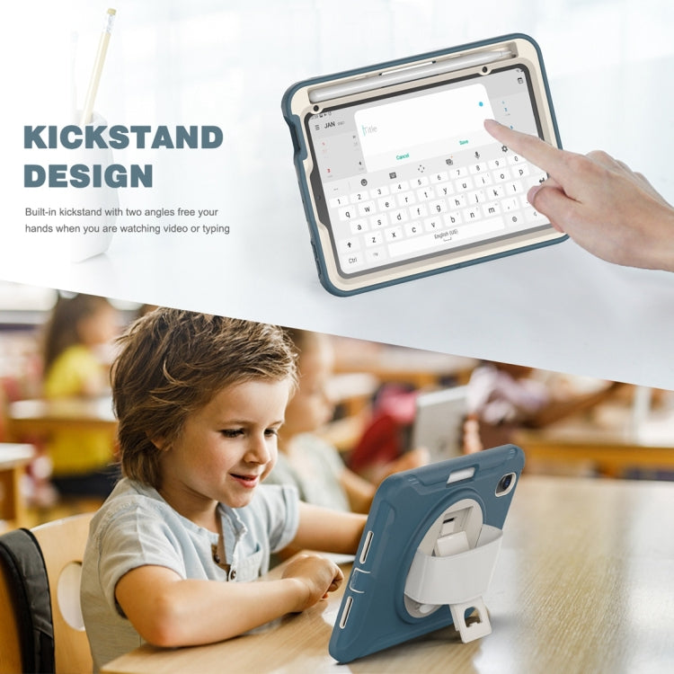 For iPad mini 6 / mini 2024 360 Degree Rotation PC + TPU Protective Tablet Case with Holder & Hand-strap(Cornflower Blue) - iPad mini 2024 Cases by buy2fix | Online Shopping UK | buy2fix