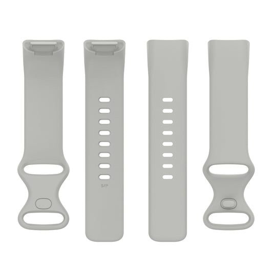 For Fitbit Charge 5 Silicone Watch Band, Size:S(Rock Grey) by buy2fix