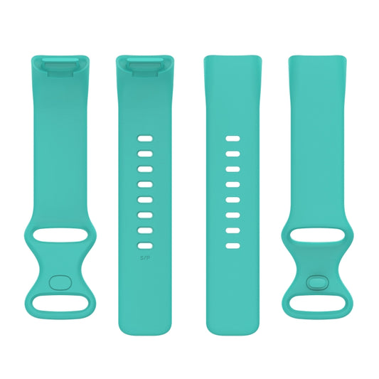 For Fitbit Charge 5 Silicone Watch Band, Size:L(Mint Green) by buy2fix