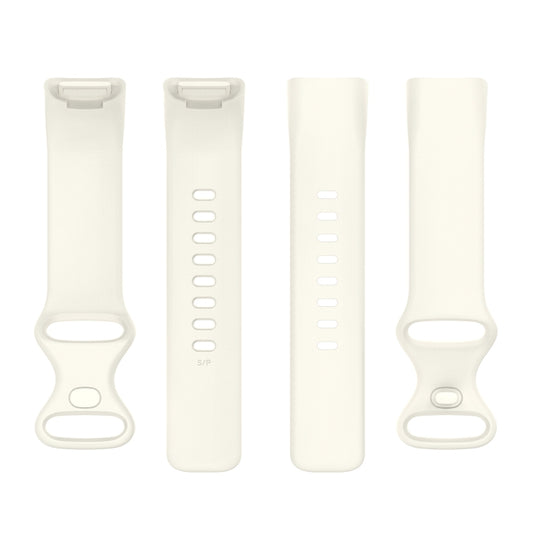 For Fitbit Charge 5 Silicone Watch Band, Size:L(Apricot) by buy2fix