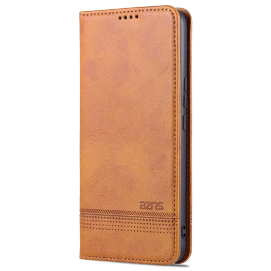 For U-MAGIC 30e AZNS Magnetic Calf Texture Horizontal Flip Leather Case with Card Slots & Holder & Wallet(Light Brown) - More Brand by AZNS | Online Shopping UK | buy2fix