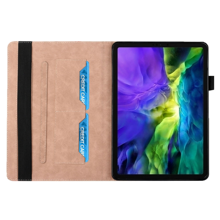 For iPad Pro 11 2022 / 2021 / 2020 / 2018 Rhombus Skin Feel Horizontal Flip Tablet Leather Tablet Case with Card Slots & Holder & Sleep / Wake-up Function(Rose Gold) - iPad Pro 11 (2022/2021) Cases by buy2fix | Online Shopping UK | buy2fix