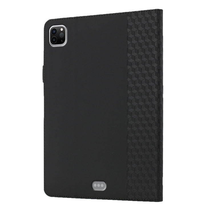 For iPad Pro 11 2022 / 2021 / 2020 / 2018 Rhombus Skin Feel Horizontal Flip Tablet Leather Tablet Case with Card Slots & Holder & Sleep / Wake-up Function(Black) - iPad Pro 11 (2022/2021) Cases by buy2fix | Online Shopping UK | buy2fix