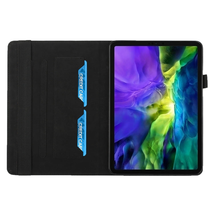 For iPad Pro 11 2022 / 2021 / 2020 / 2018 Rhombus Skin Feel Horizontal Flip Tablet Leather Tablet Case with Card Slots & Holder & Sleep / Wake-up Function(Black) - iPad Pro 11 (2022/2021) Cases by buy2fix | Online Shopping UK | buy2fix