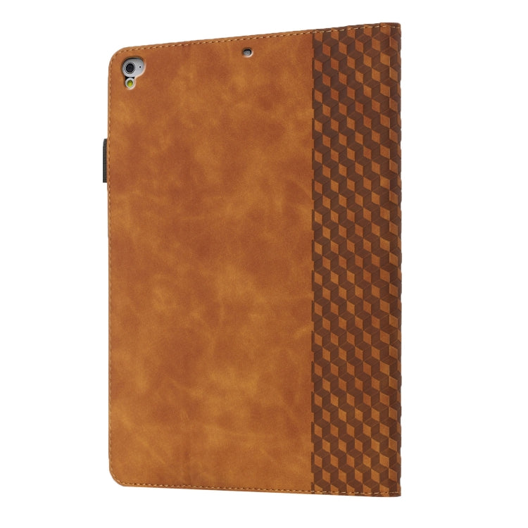 Rhombus Skin Feel Horizontal Flip Tablet Leather Case with Card Slots & Holder & Sleep / Wake-up Function For iPad 9.7 2018 / 2017(Brown) - iPad 9.7 (2018) & (2017) Cases by buy2fix | Online Shopping UK | buy2fix