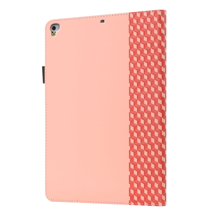 Rhombus Skin Feel Horizontal Flip Tablet Leather Case with Card Slots & Holder & Sleep / Wake-up Function For iPad 9.7 2018 / 2017(Rose Gold) - iPad 9.7 (2018) & (2017) Cases by buy2fix | Online Shopping UK | buy2fix