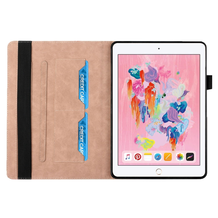 Rhombus Skin Feel Horizontal Flip Tablet Leather Case with Card Slots & Holder & Sleep / Wake-up Function For iPad 9.7 2018 / 2017(Rose Gold) - iPad 9.7 (2018) & (2017) Cases by buy2fix | Online Shopping UK | buy2fix