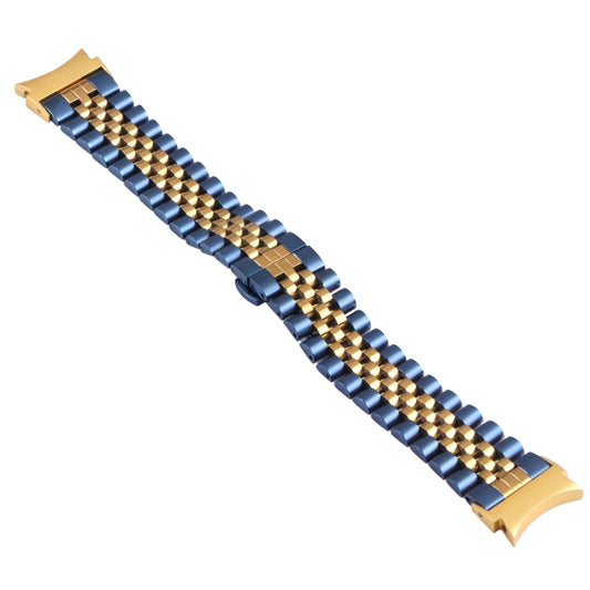For Samsung Galaxy Watch4 40mm/44mm Five-bead Stainless Steel Watch Band(Blue Gold) by buy2fix