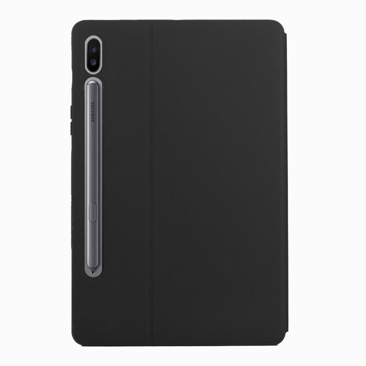 For Samsung Galaxy Tab S8 / Galaxy Tab S7 SM-T870/T875 Dual-Folding Horizontal Flip Tablet Leather Case with Holder & Sleep / Wake-up Function(Black) - Galaxy Tab S8 Cases by buy2fix | Online Shopping UK | buy2fix
