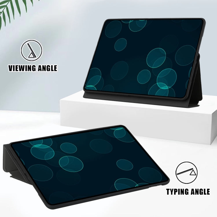 For Samsung Galaxy Tab S8 / Galaxy Tab S7 SM-T870/T875 Dual-Folding Horizontal Flip Tablet Leather Case with Holder & Sleep / Wake-up Function(Black) - Galaxy Tab S8 Cases by buy2fix | Online Shopping UK | buy2fix