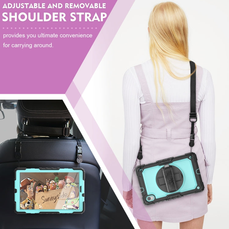 For Lenovo Tab M10 HD TB-X306X Shockproof Colorful Silicone + PC Protective Tablet Case with Holder & Shoulder Strap & Hand Strap(Light Blue) - Lenovo by buy2fix | Online Shopping UK | buy2fix