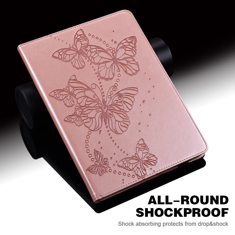 Embossed Butterfly Pattern Horizontal Flip Leather Tablet Case For iPad 10.2 (2021/2020/2019) / Air 10.5 2019(Pink) - iPad 10.2 Cases by buy2fix | Online Shopping UK | buy2fix