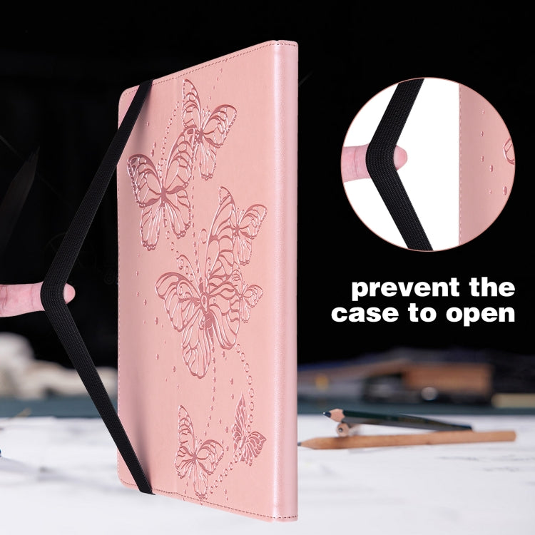 Embossed Butterfly Pattern Horizontal Flip Leather Tablet Case For iPad 10.2 (2021/2020/2019) / Air 10.5 2019(Pink) - iPad 10.2 Cases by buy2fix | Online Shopping UK | buy2fix
