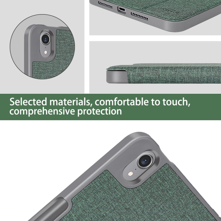 For iPad mini 6 / mini 2024 Mutural Multi-fold Smart Leather Tablet Case(Dark Green) - iPad mini 6 Cases by Mutural | Online Shopping UK | buy2fix