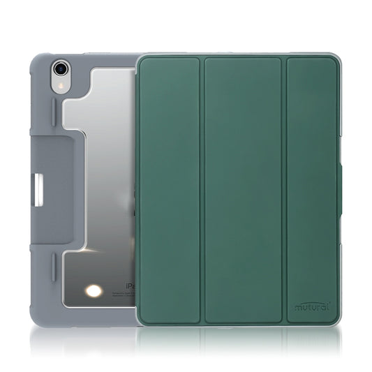 For iPad mini 6 / mini 2024 Mutural Horizontal Flip Tablet Case with Holder & Pen Slot(Dark Green) - iPad mini 6 Cases by Mutural | Online Shopping UK | buy2fix