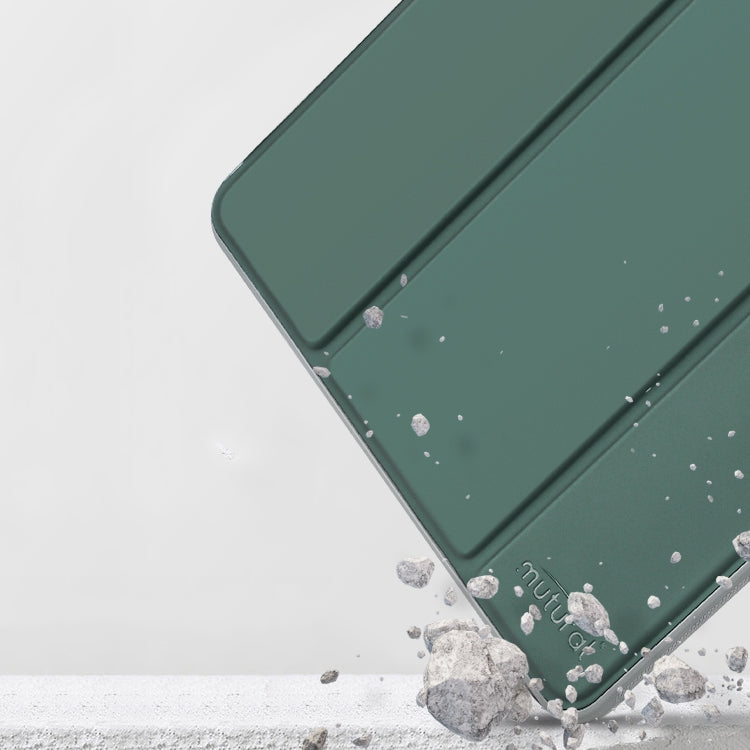 For iPad mini 6 / mini 2024 Mutural Horizontal Flip Tablet Case with Holder & Pen Slot(Dark Green) - iPad mini 6 Cases by Mutural | Online Shopping UK | buy2fix