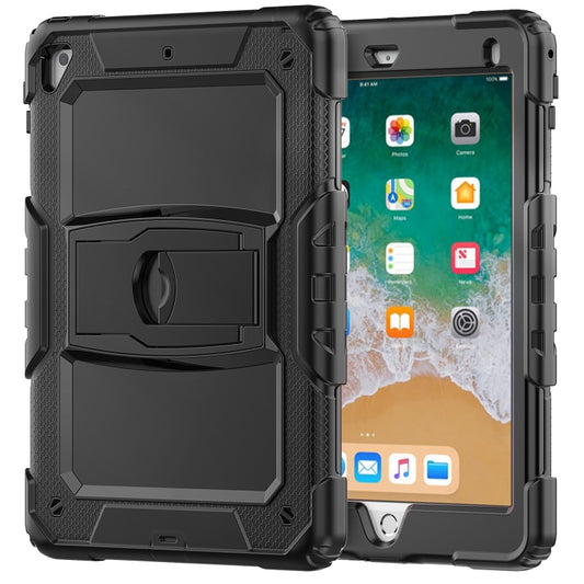 Shockproof Colorful Silicone + Black PC Tablet Protective Case with Holder & Shoulder Strap For iPad 9.7 2018 / 2017(Black) - iPad 9.7 (2018) & (2017) Cases by buy2fix | Online Shopping UK | buy2fix