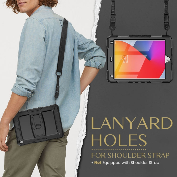 Shockproof Colorful Silicone + Black PC Tablet Protective Case with Holder & Shoulder Strap For iPad 9.7 2018 / 2017(Black) - iPad 9.7 (2018) & (2017) Cases by buy2fix | Online Shopping UK | buy2fix