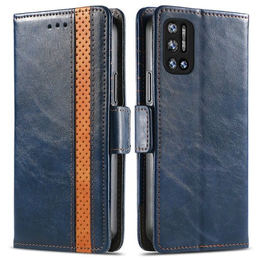 For Doogee N40 Pro CaseNeo Splicing Dual Magnetic Buckle Leather Case with Holder & Card Slots & Wallet(Blue) by buy2fix