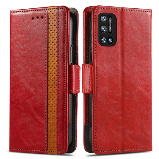 For Doogee N40 Pro CaseNeo Splicing Dual Magnetic Buckle Leather Case with Holder & Card Slots & Wallet(Red) by buy2fix