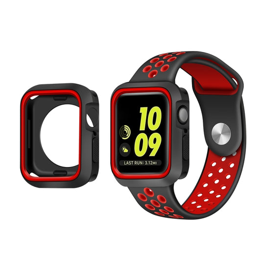 Two-color Shockproof Protective Case For Apple Watch Series 9 / 8 / 7 41mm(Red) by buy2fix