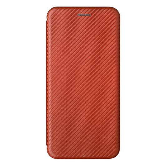 For Blackview Oscal C20 Carbon Fiber Texture Horizontal Flip Leather Phone Case with Card Slot(Brown) by buy2fix