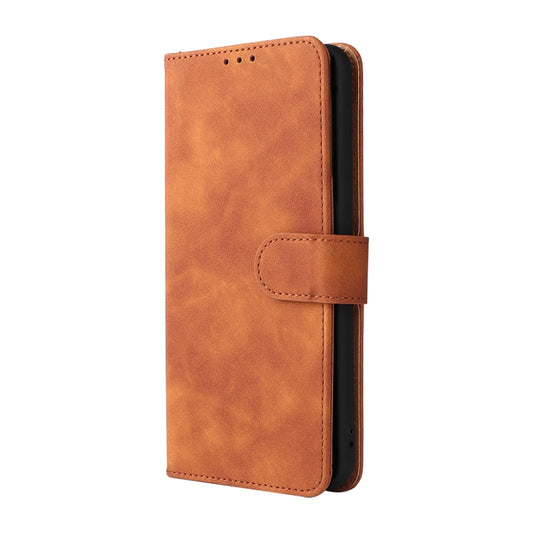 For Motorola Moto E20 / E30 / E40 Skin Feel Magnetic Horizontal Flip Phone Leather Case with Holder & Card Slots & Wallet(Brown) by buy2fix