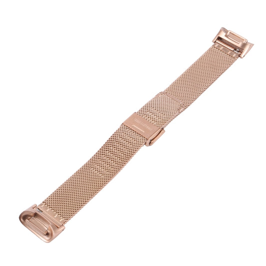 For Fitbit Charge 5 Milan Steel Double Buckles Strap Watch Band(Rose Gold) by buy2fix