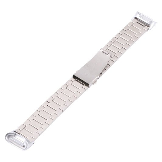 For Fitbit Charge 5 One-bead Steel Strap Watch Band(Silver) by buy2fix