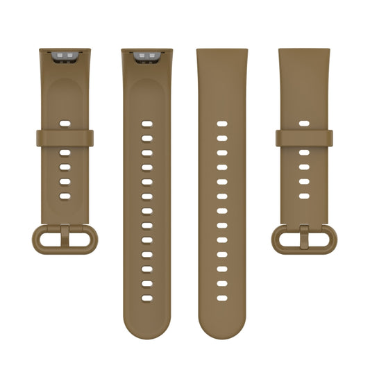 For Xiaomi Redmi Watch 2 Solid Color Silicone Strap Watch Band(Light Coffee) by buy2fix