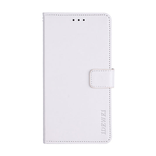 For OnePlus 9RT 5G idewei Crazy Horse Texture Leather Phone Case with Holder & Card Slots & Wallet(White) - OnePlus Cases by idewei | Online Shopping UK | buy2fix