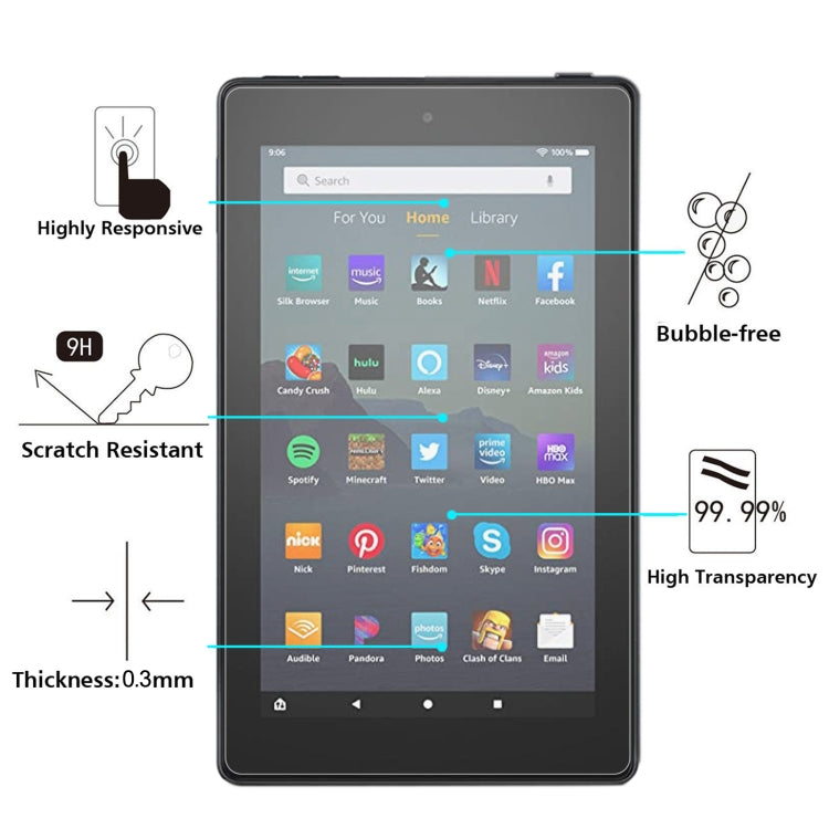 2 PCS 9H 2.5D Explosion-proof Tempered Tablet Glass Film For Amazon Kindle Fire 7 2019 - Others by buy2fix | Online Shopping UK | buy2fix
