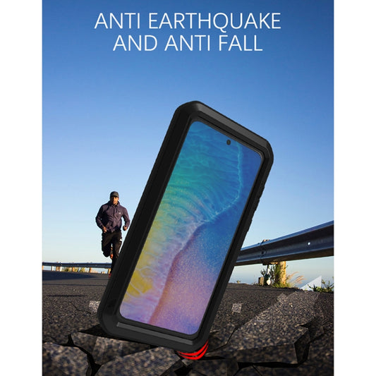 For Huawei P50 LOVE MEI Metal Shockproof Waterproof Dustproof Protective Phone Case with Glass(Black) by LOVE MEI