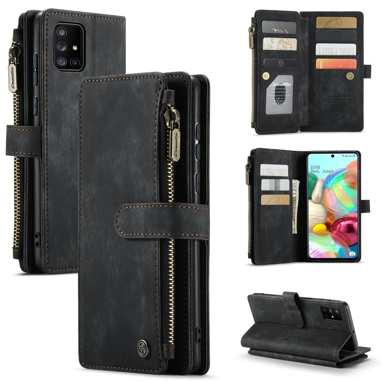 For Samsung Galaxy A71 4G CaseMe-C30 Multifunctional Horizontal Flip PU + TPU Phone Case(Black) - Galaxy Phone Cases by CaseMe | Online Shopping UK | buy2fix