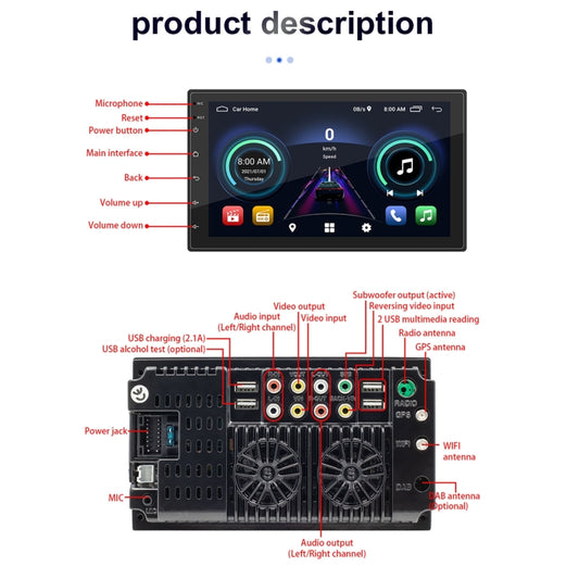 S-072A 7 inch IPS Screen Car Android Player GPS Navigation Bluetooth Touch Radio, Support Mirror Link & FM & WIFI & Steering Wheel Control - Car MP3 & MP4 & MP5 by buy2fix | Online Shopping UK | buy2fix