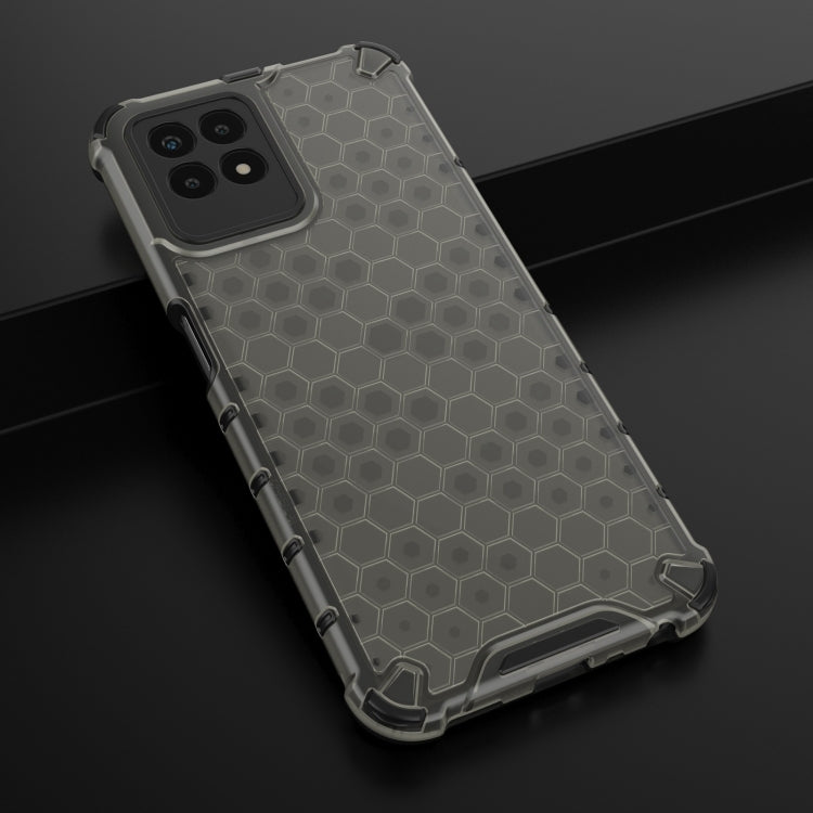 For OPPO Realme 8i Shockproof Honeycomb PC + TPU Phone Case(Black) by buy2fix