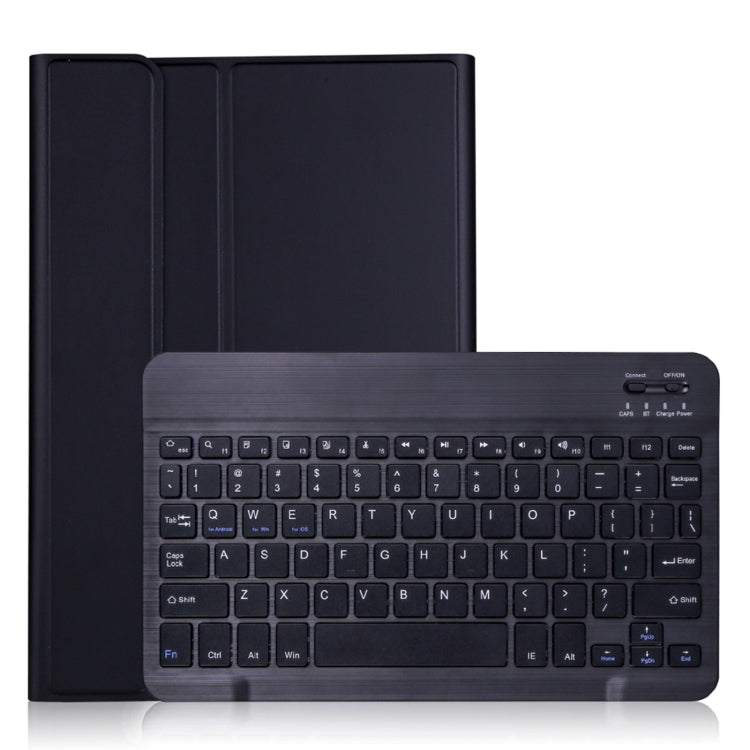 AHV7 Lambskin Texture Ultra-thin Bluetooth Keyboard Leather Tablet Case For Honor Pad V8 / Tablet V7 Pro(Black) - Huawei Keyboard by buy2fix | Online Shopping UK | buy2fix