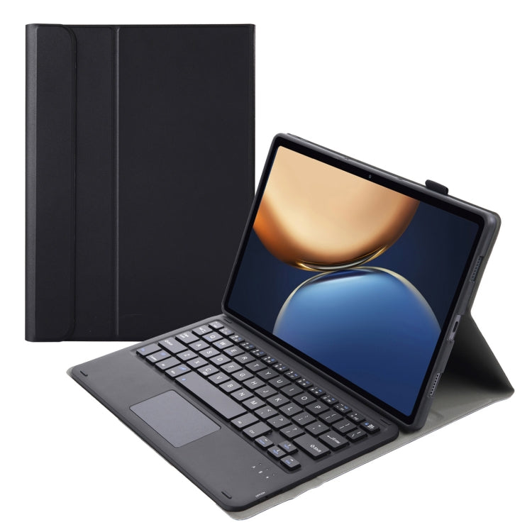 AHV7-A Lambskin Texture Ultra-thin Bluetooth Keyboard Leather Tablet Case with Touchpad For Honor Pad V8 / Tablet V7 Pro(Black) - Huawei Keyboard by buy2fix | Online Shopping UK | buy2fix