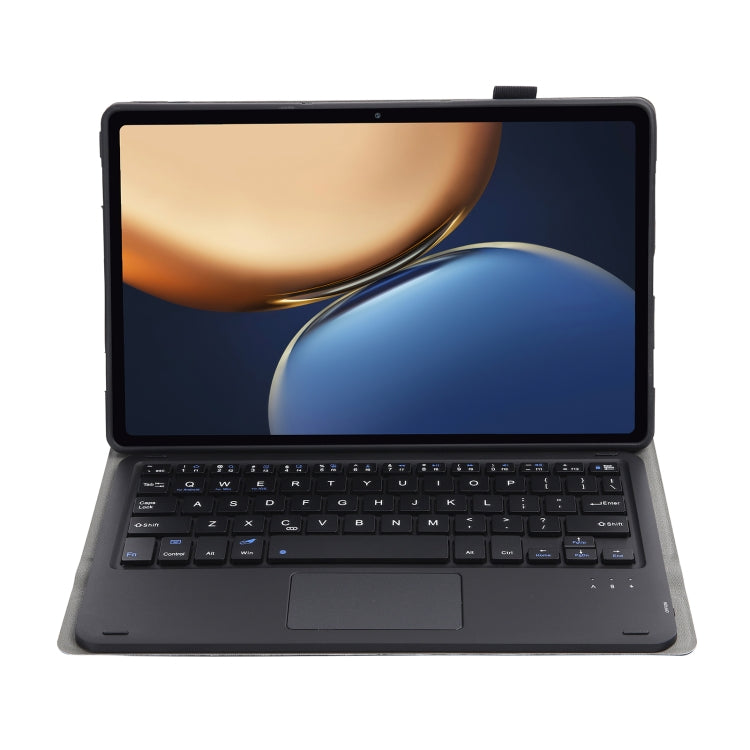 AHV7-A Lambskin Texture Ultra-thin Bluetooth Keyboard Leather Tablet Case with Touchpad For Honor Pad V8 / Tablet V7 Pro(Black) - Huawei Keyboard by buy2fix | Online Shopping UK | buy2fix