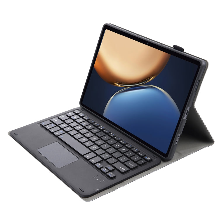 AHV7-A Lambskin Texture Ultra-thin Bluetooth Keyboard Leather Tablet Case with Touchpad For Honor Pad V8 / Tablet V7 Pro(Black) - Huawei Keyboard by buy2fix | Online Shopping UK | buy2fix