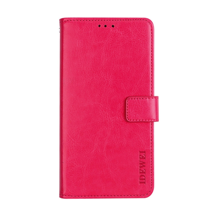 For Motorola Moto G50 5G idewei Crazy Horse Texture Leather Case with Holder & Card Slots & Wallet(Rose Red) - Motorola Cases by idewei | Online Shopping UK | buy2fix