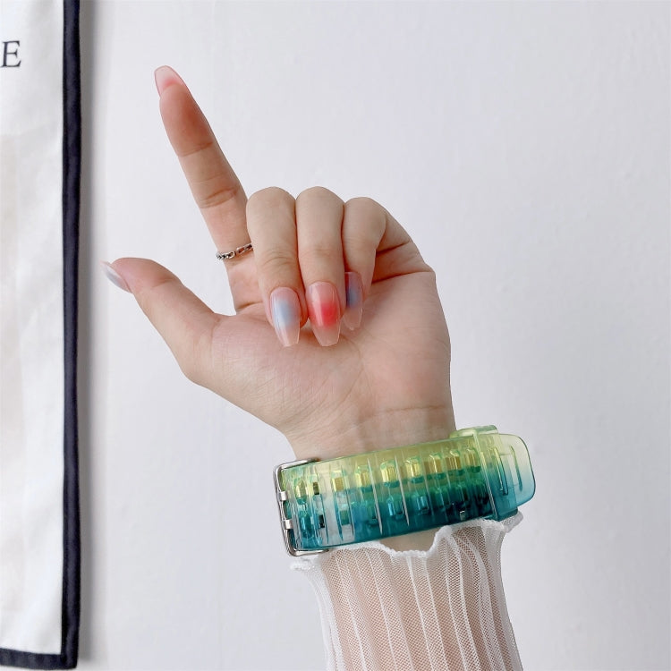 Jelly Gradient Transparent TPU Strap Watch Band For Apple Watch Ultra 49mm&Watch Ultra 2 49mm / Series 9&8&7 45mm / SE 3&SE 2&6&SE&5&4 44mm / 3&2&1 42mm(8) by buy2fix