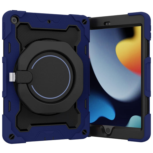 For iPad 10.2 2021 Armor Contrast Color Silicone + PC Tablet Case(Navy Blue) by buy2fix