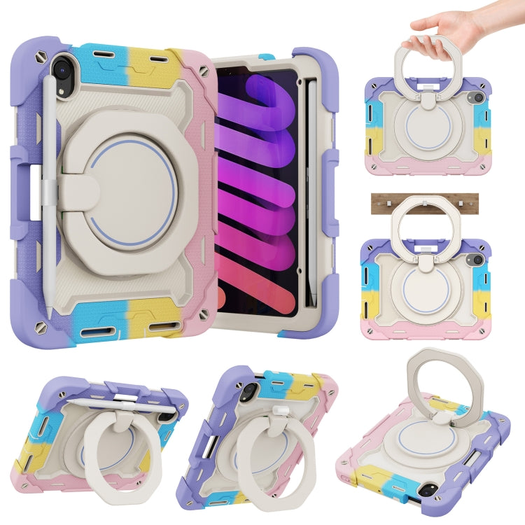 For iPad mini 2024 / mini 6 Armor Contrast Color Silicone + PC Tablet Case(Colorful Pink) - iPad mini 6 Cases by buy2fix | Online Shopping UK | buy2fix