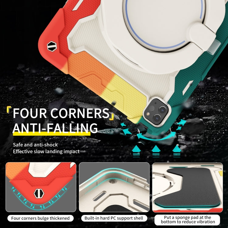 Armor Contrast Color Silicone + PC Tablet Case For iPad Pro 11 2022 / 2021 / 2020 / 2018 / Air 2020 10.9 (Colorful Pink) - iPad Pro 11 (2022/2021) Cases by buy2fix | Online Shopping UK | buy2fix