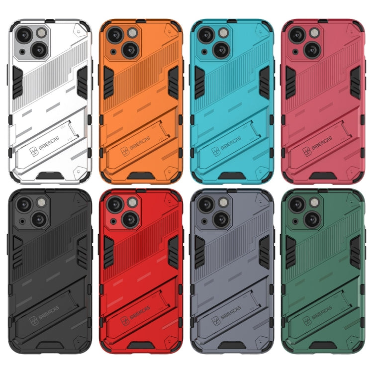For iPhone 13 Punk Armor 2 in 1 PC + TPU Phone Case with Invisible Holder(White) by buy2fix