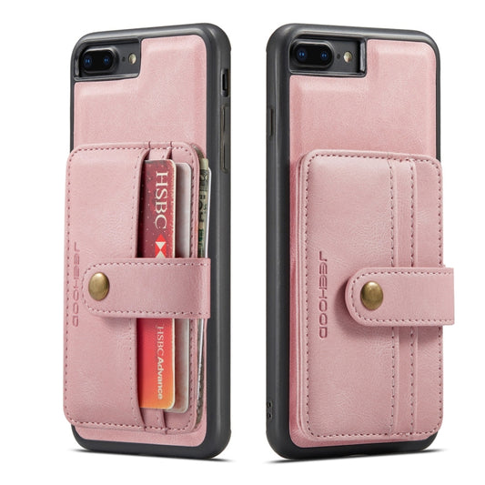 For iPhone SE 2022 / SE 2020 / 8 / 7 JEEHOOD RFID Blocking Anti-Theft Wallet Phone Case(Pink) - iPhone SE 2022 / 2020 / 8 / 7 Cases by JEEHOOD | Online Shopping UK | buy2fix