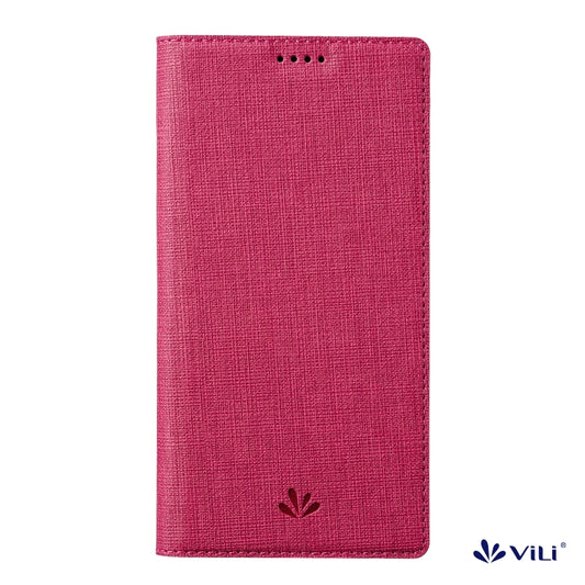 For OnePlus Nord CE 5G ViLi DMX Series Magnetic Attraction Leather Phone Case(Rose Red) - OnePlus Cases by ViLi | Online Shopping UK | buy2fix