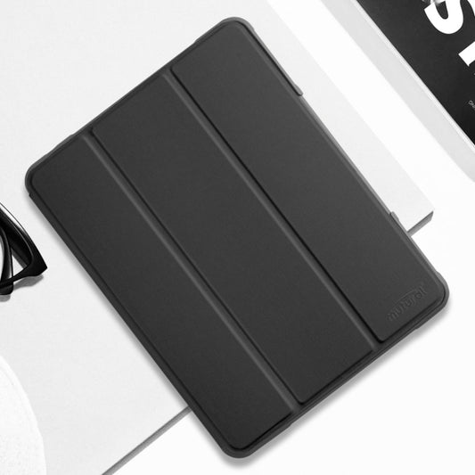 For iPad 10.2 Mutural Horizontal Flip PC + TPU + PU Leather Case with Holder & Pen Slot(Black) - iPad 10.2 Cases by Mutural | Online Shopping UK | buy2fix