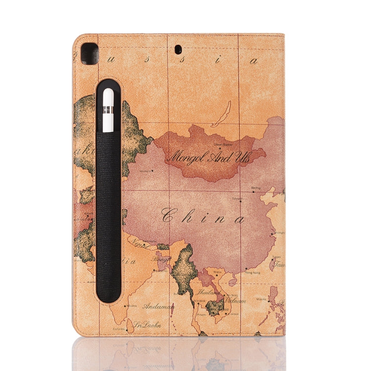 For iPad 10.2 / 10.5 Map Texture Horizontal Flip Leather Case with Holder & Card Slots & Wallet, Random Texture Delivery(Brown) - iPad 10.2 Cases by buy2fix | Online Shopping UK | buy2fix